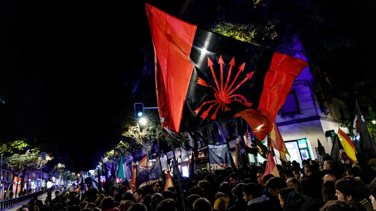 Manifestación de La Falange. EP.