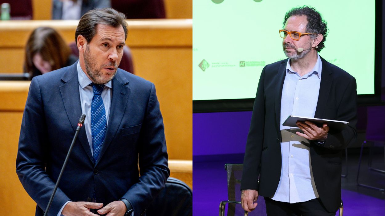 El ministro de Transportes y Movilidad Sostenible, Óscar Puente, y el Mago More. Elaboración propia.