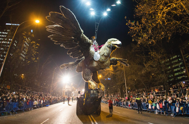 Uno de los números de la Cabalgata de 2017 en Madrid. 