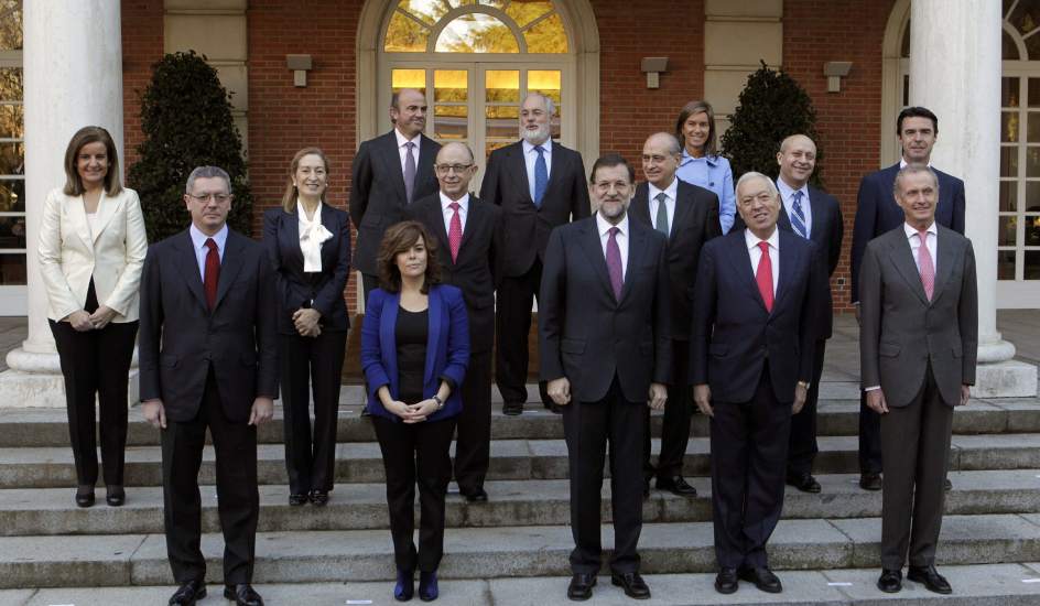 Primer Consejo de Ministros presidido por Rajoy. Diciembre 2011.