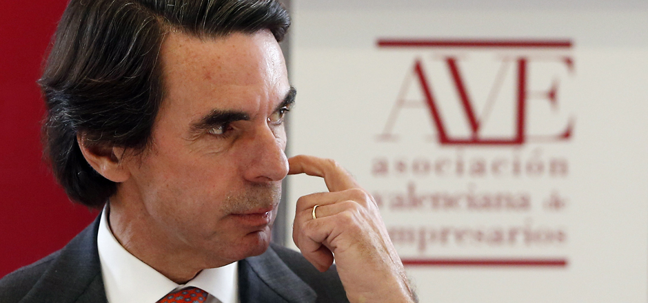 El expresidente José María Aznar en el coloquio de la Asociación Valenciana de Empresarios (AVE)