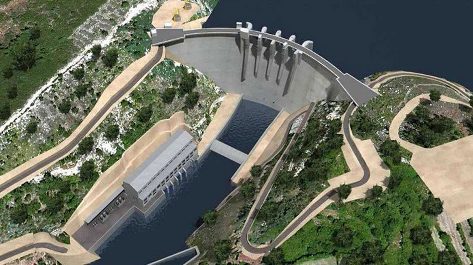 Diseño digital de la centra hidroeléctrica de Gouvaes (Portugal)