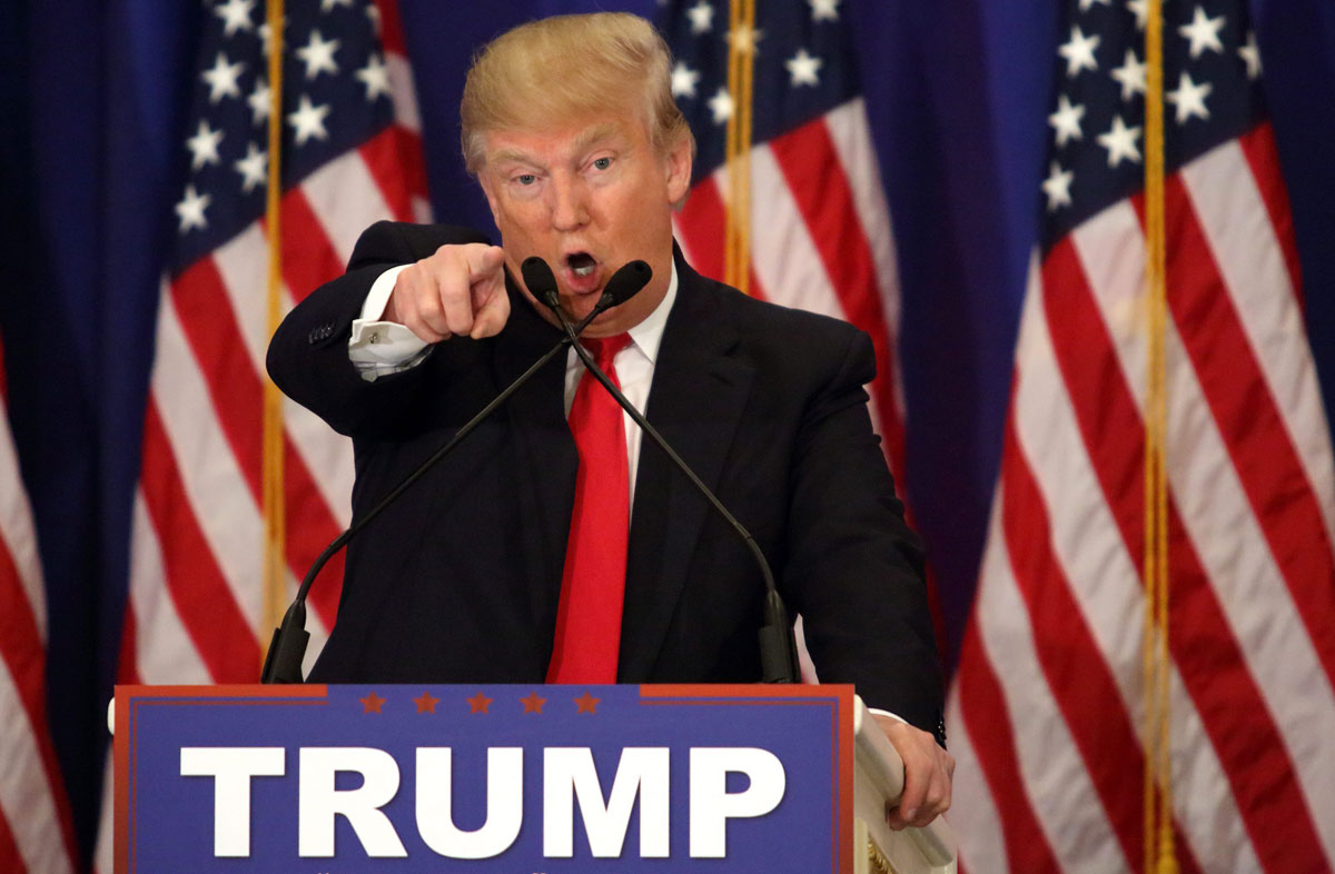 El presidente de Estados Unidos, Donald Trump, en una rueda de prensa en la Trump Tower.