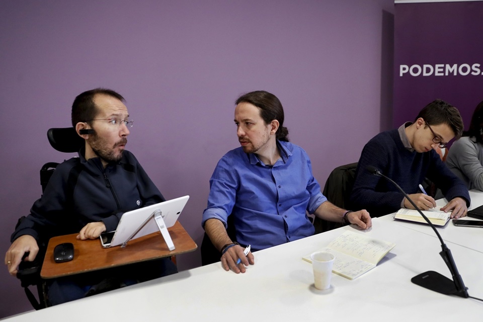 Pablo Iglesias, Echenique y Errejón en una imagen de archivo.