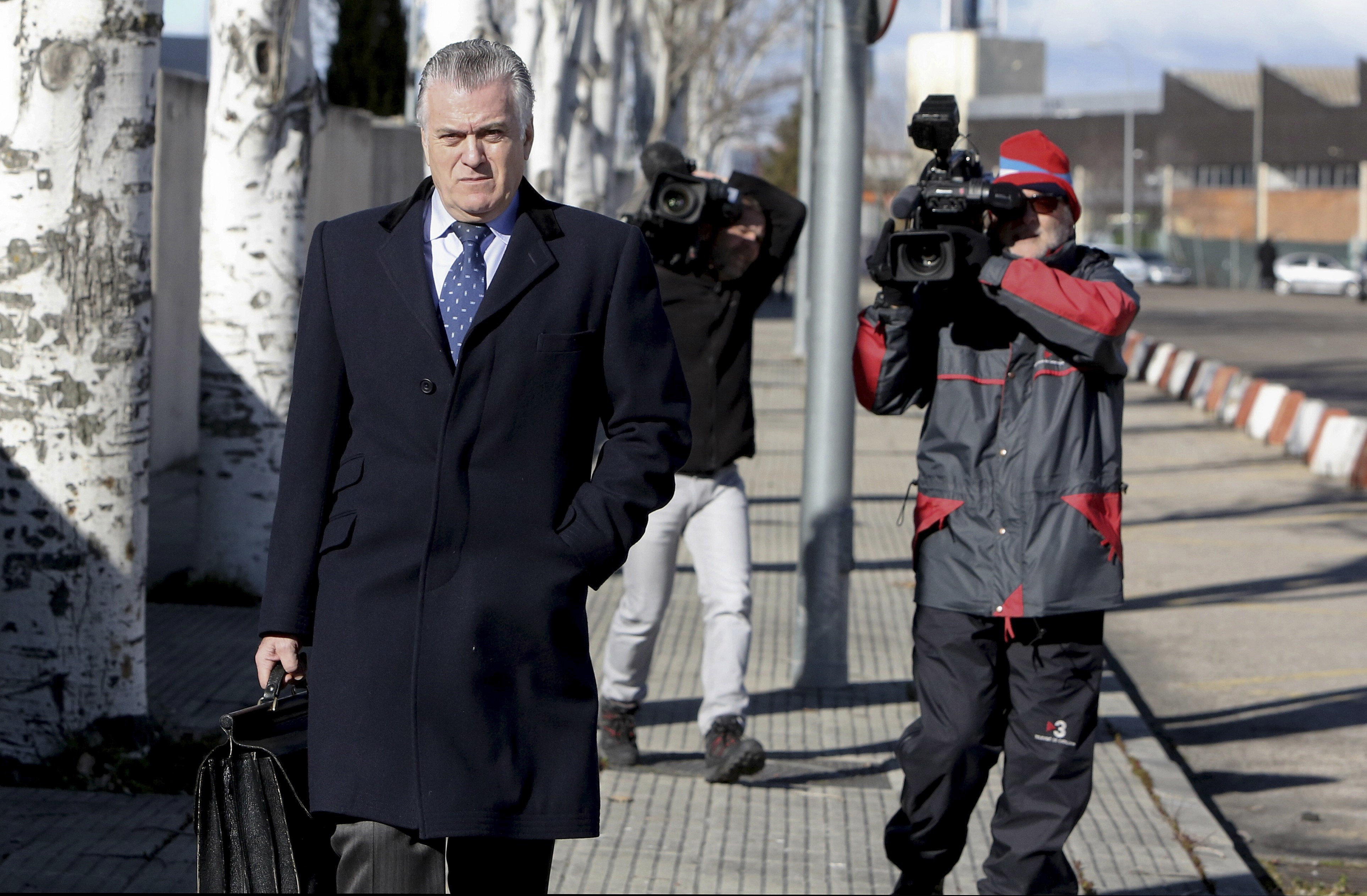 Bárcenas a su llegada a la sede de la Audiencia Nacional donde se sigue el juicio por la Gürtel