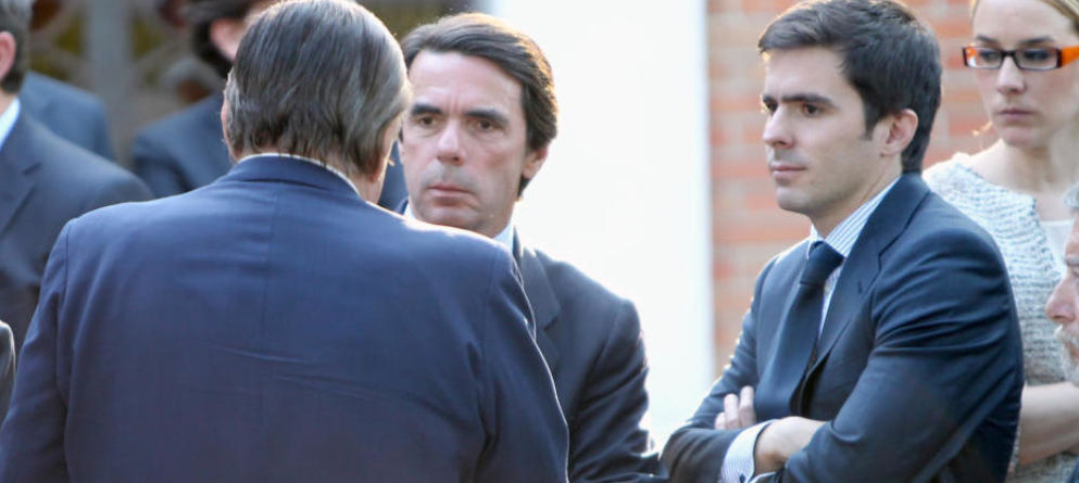 José María Aznar y su hijo, José María Aznar Botella. 