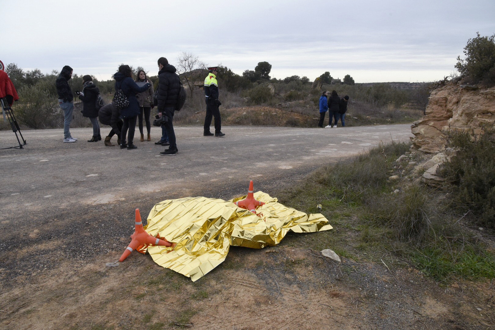 Cuerpo sin vida de uno de los dos agentes rurales que, presuntamente, ha matado un cazador en Aspa (Lleida) al disparar contra ellos intencionadamente. 