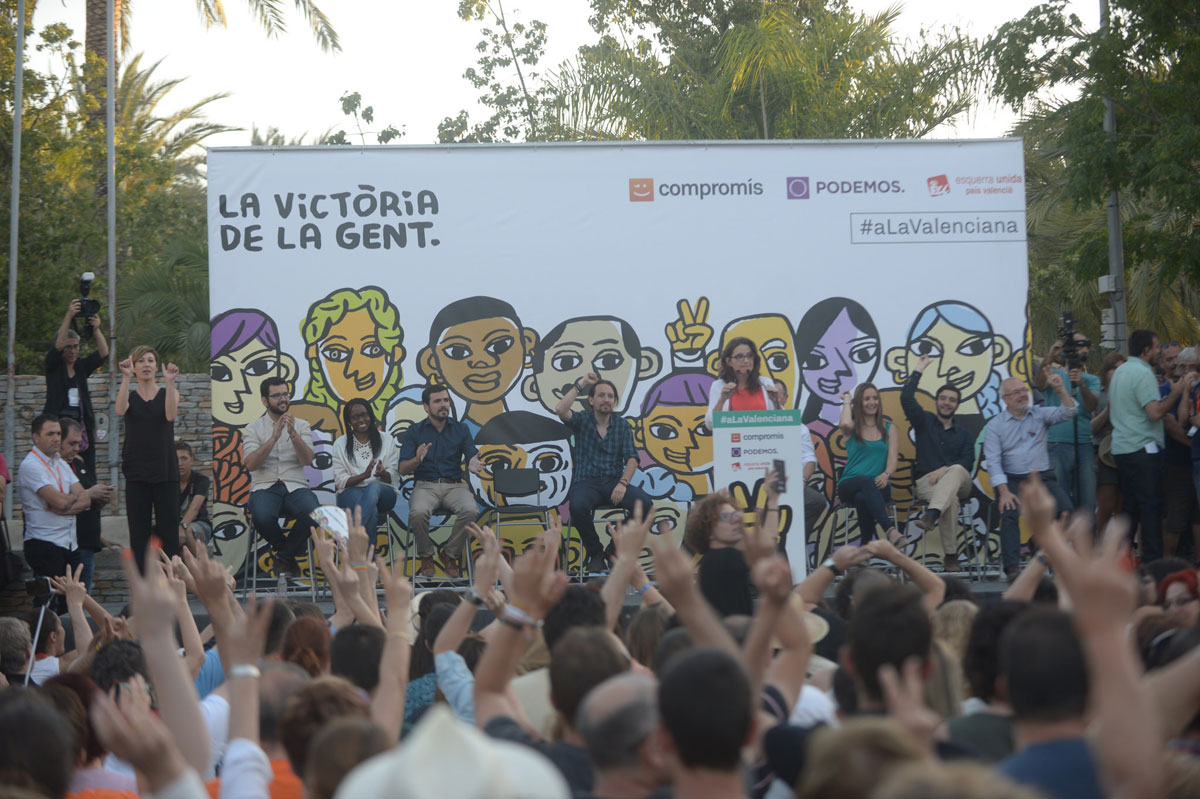 Acto de campaña de Unidos Podemos en la Comunidad Valenciana