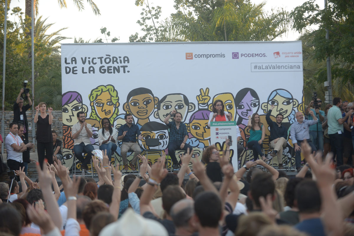 Acto de campaña de Unidos Podemos en la Comunidad Valenciana