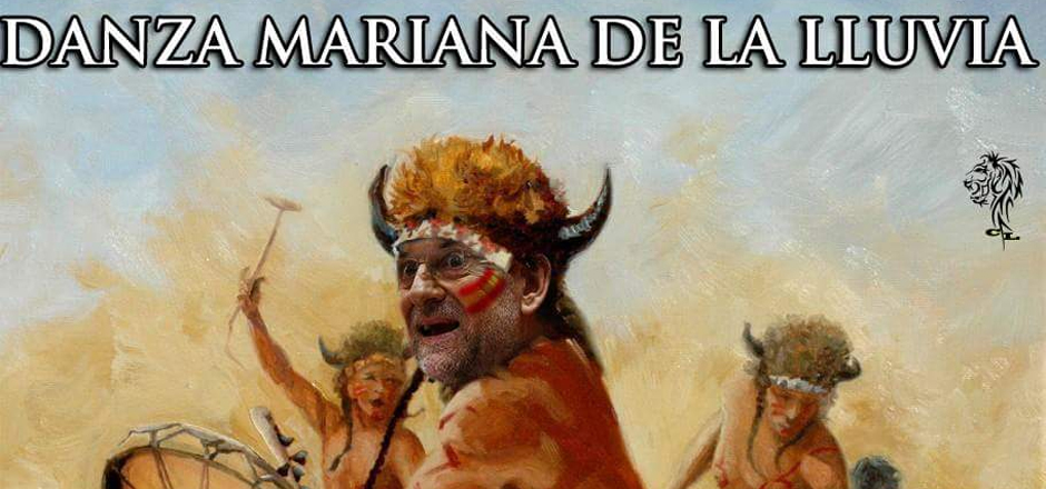 Uno de los memes que circulan bromeando con la esperanza de Rajoy en la lluvia