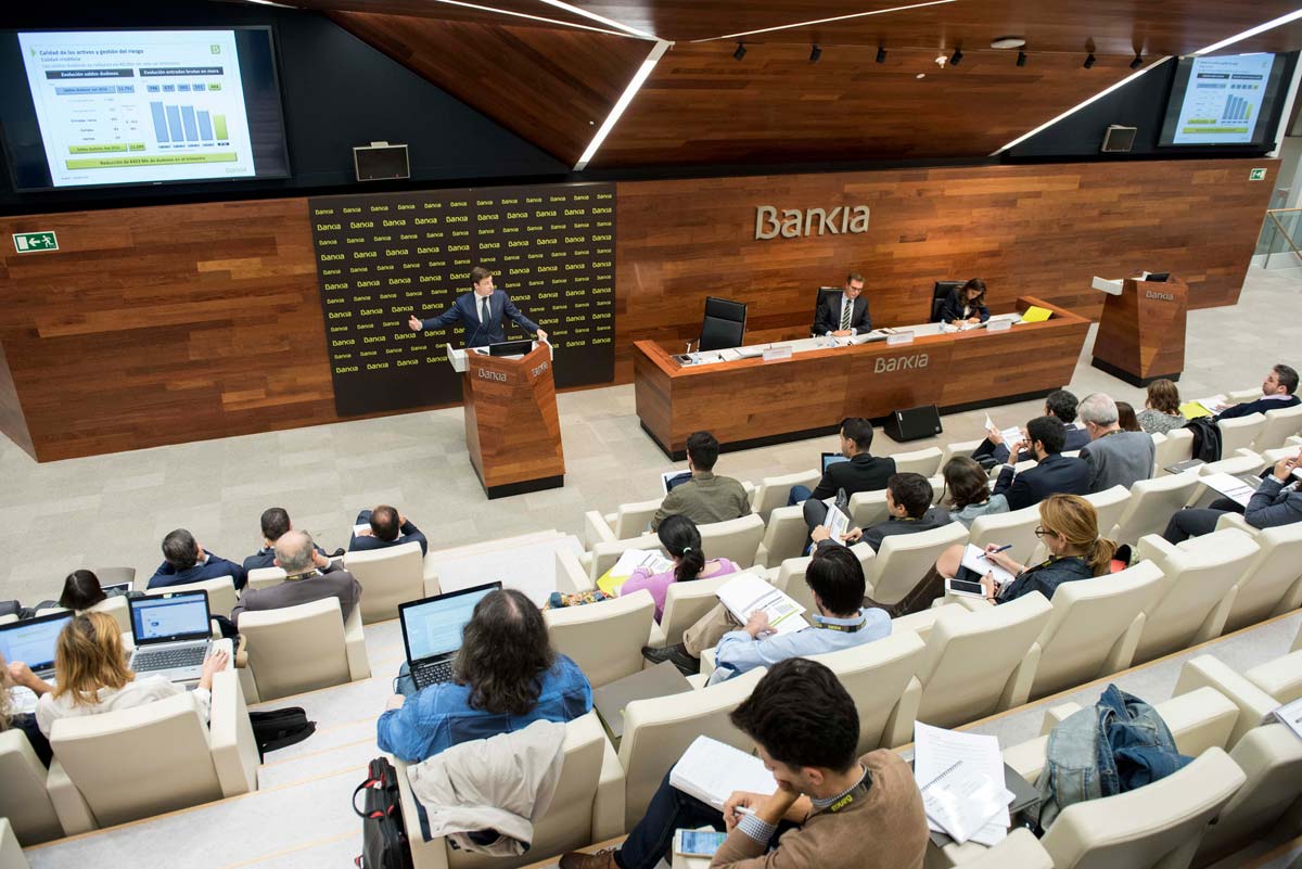 Rueda de prensa de la presentación de resultados de Bankia 