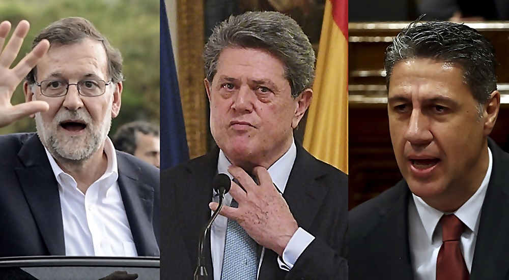 Montaje Rajoy, Trillo y Albiol (Fotos de EFE)