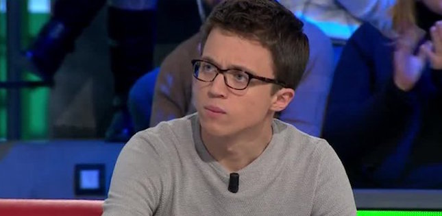 Inigo Errejón en el plató de 'La Sexta Noche'. 