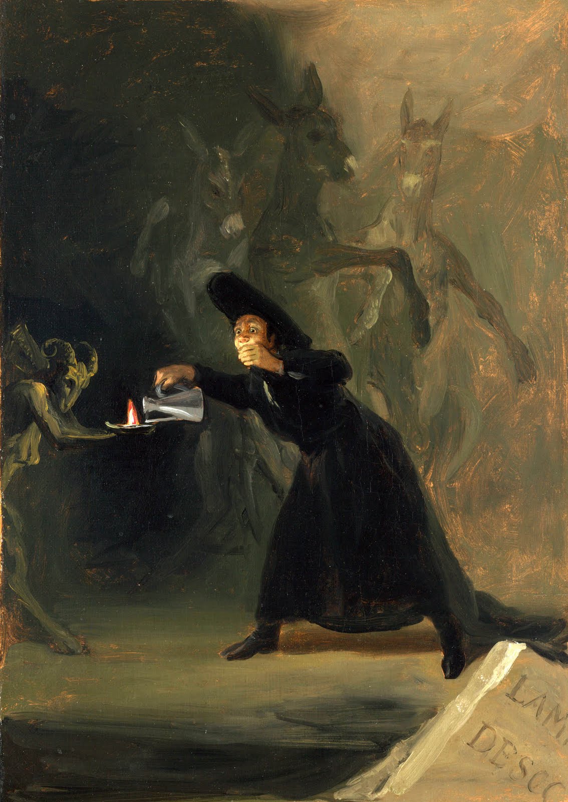 Detalle de “Hechizado por fuerza”, pintado por Goya