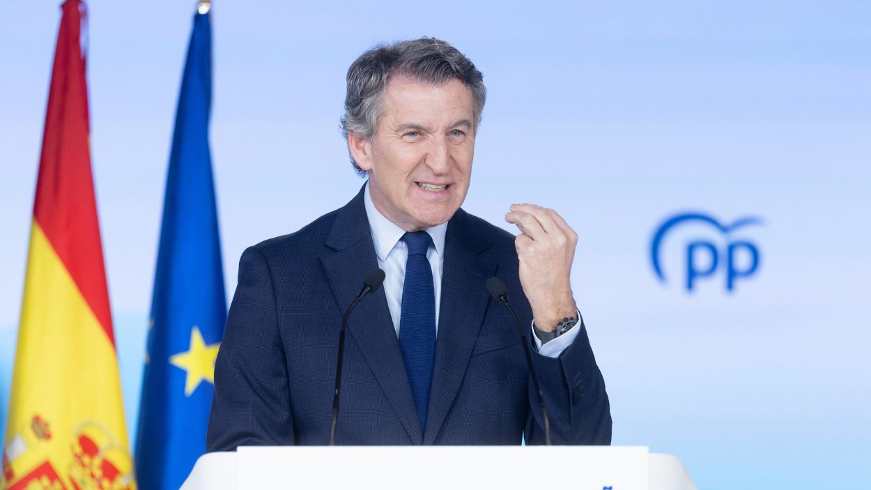 El presidente del Partido Popular, Alberto Núñez Feijóo. EP.