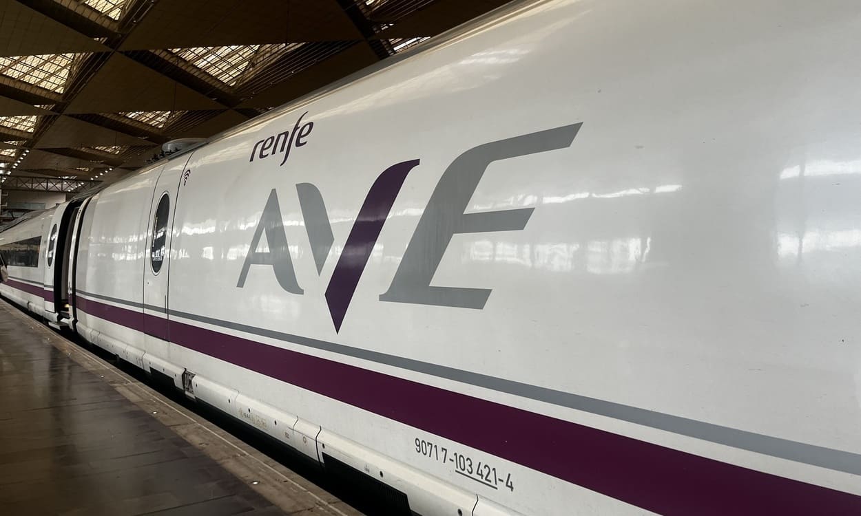 Un tren AVE parado en la estación de Delicias de Zaragoza. EP
