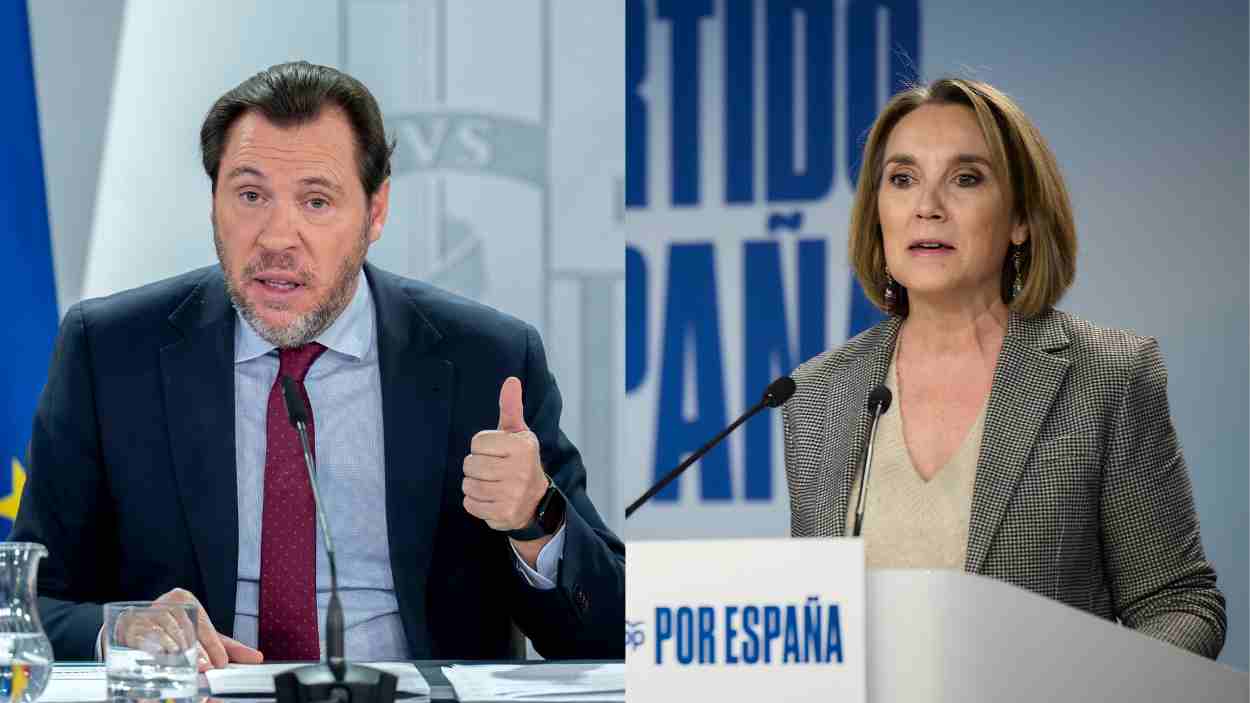 El ministro de Transporte y Movilidad Sostenible, Óscar Puente, carga contra la política del Partido Popular, Cuca Gamarra
