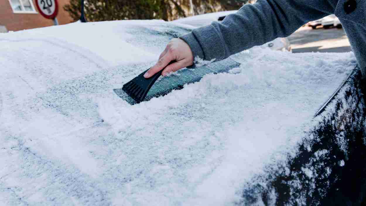 Una capa de nieve cubre las calles del barrio de Santa Eugenia durante la borrasca ‘Francis’. Europa Press