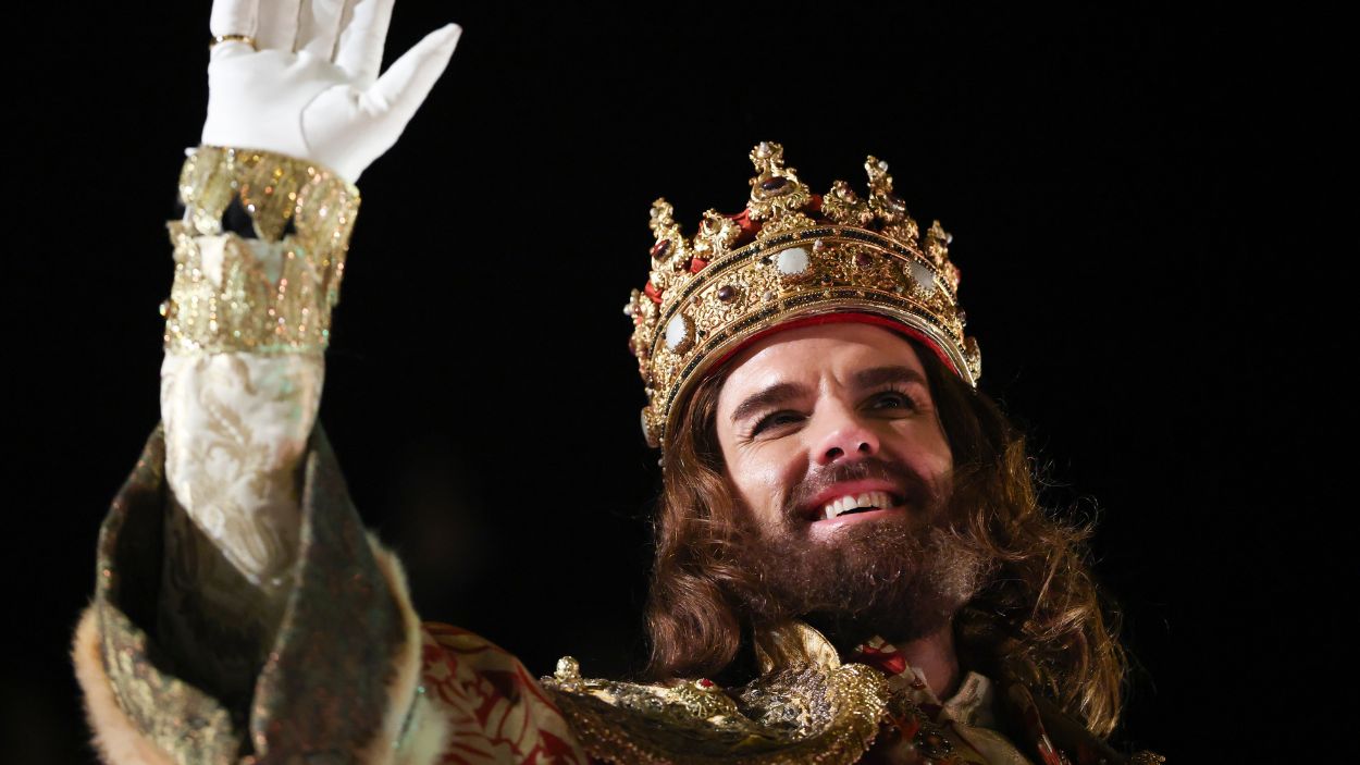 El rey Gaspar en la Cabalgata de Reyes Magos de Madrid de 2026. EP.