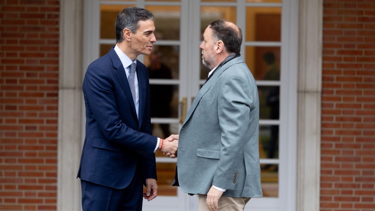 Pedro Sánchez y Oriol Junqueras