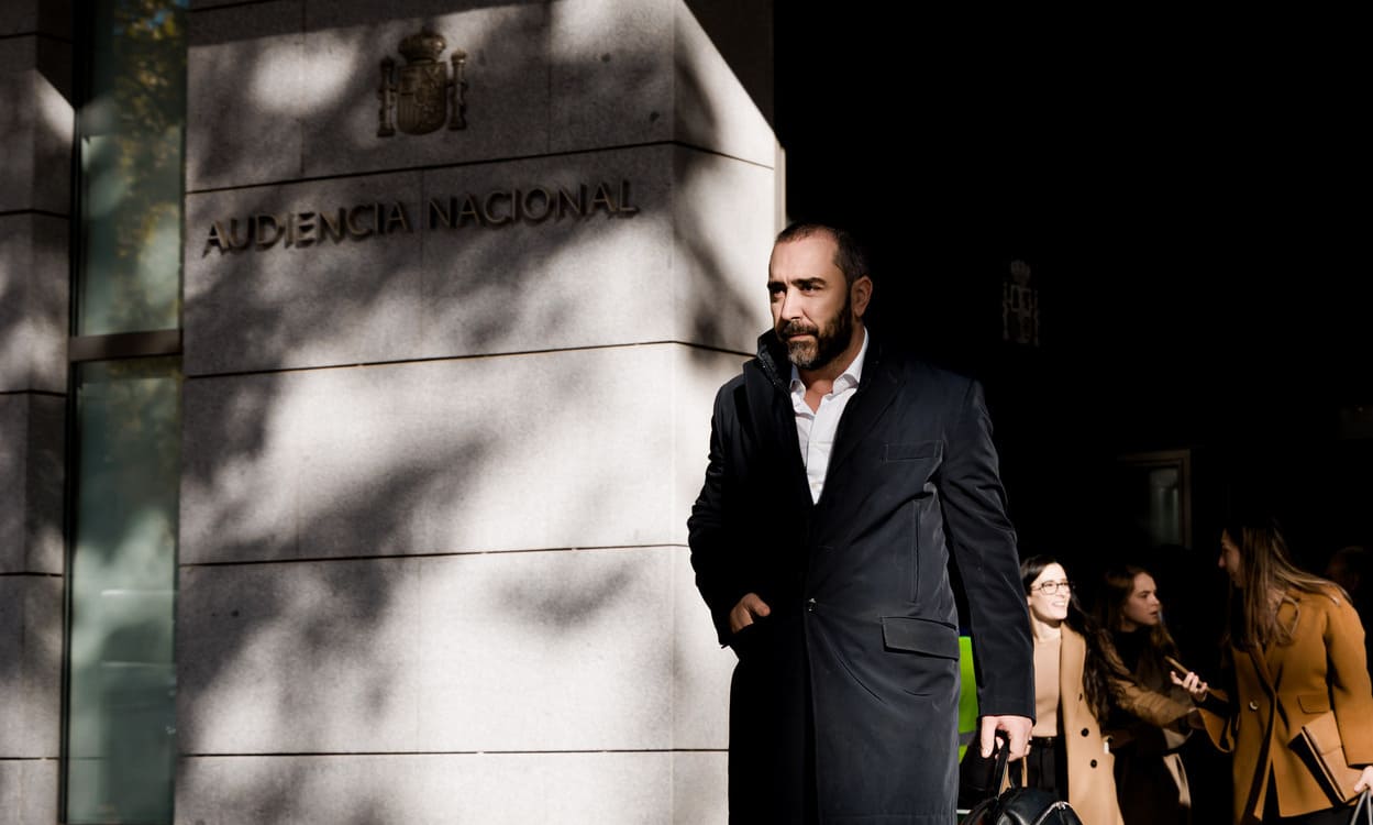 El empresario Víctor de Aldama a su llegada al interrogatorio del juez instructor del 'caso Koldo', en la Audiencia Nacional. Carlos Luján/EP
