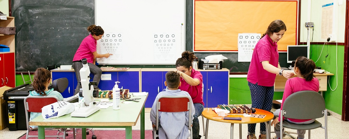 Niños en un aula