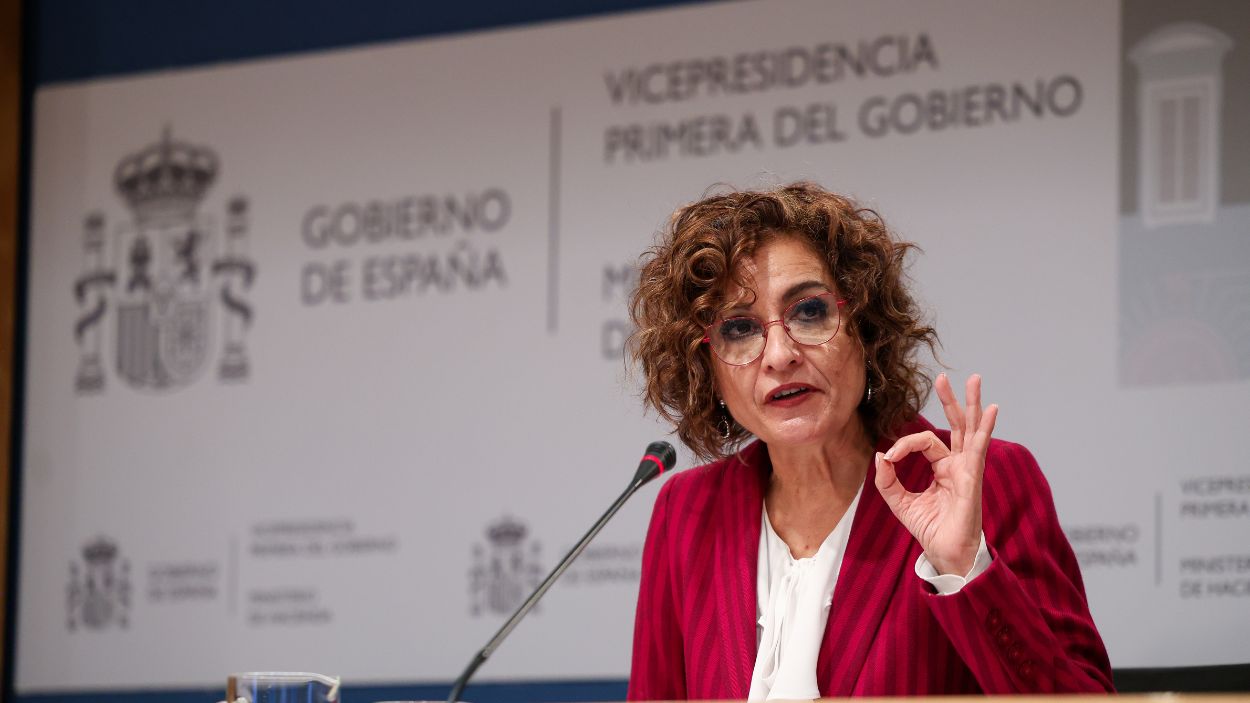 La ministra de Hacienda, María Jesús Montero, presenta la propuesta para el nuevo modelo de financiación autonómica. EP.