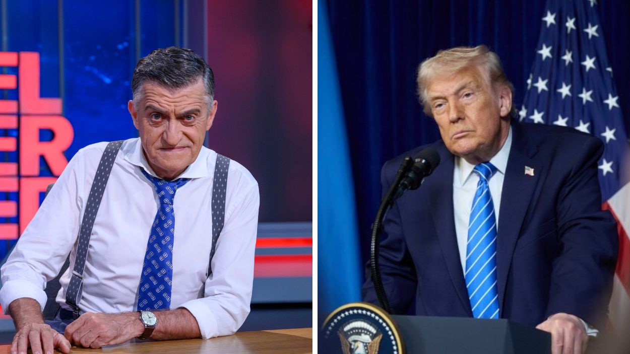 Fotomontaje del Gran Wyoming y Donald Trump. Elaboración propia.