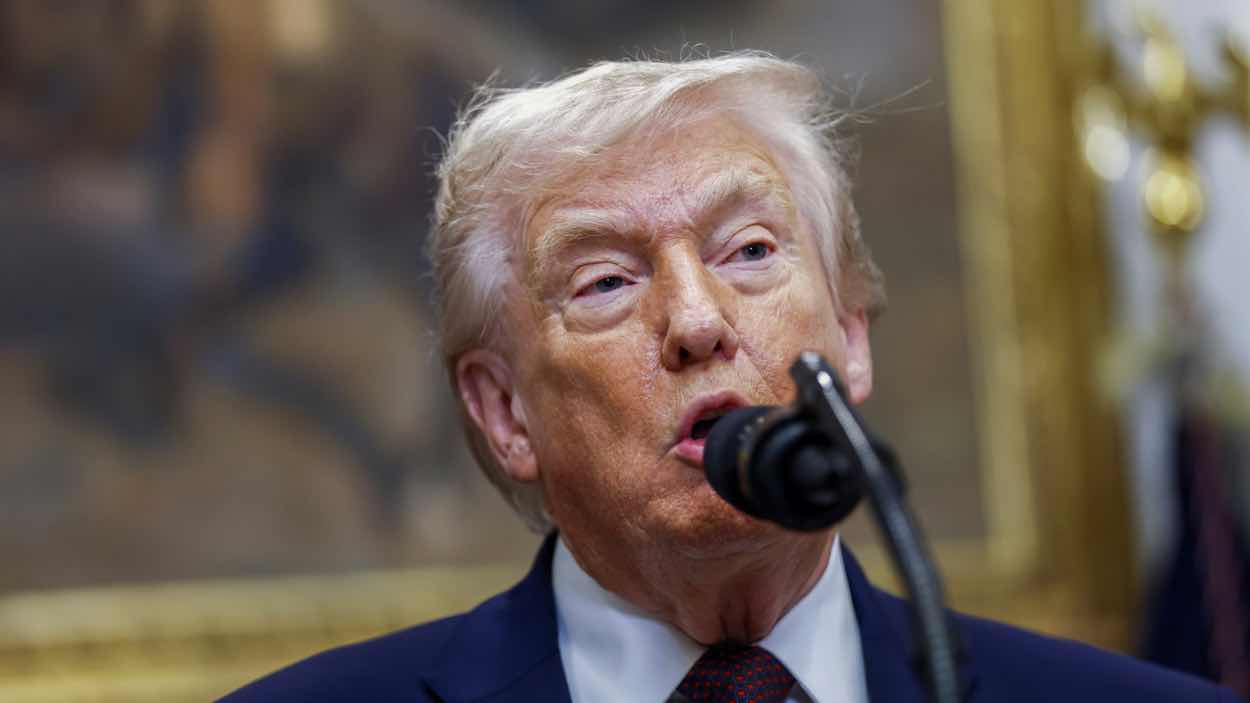 El presidente estadounidense, Donald Trump, durante un discurso. EP