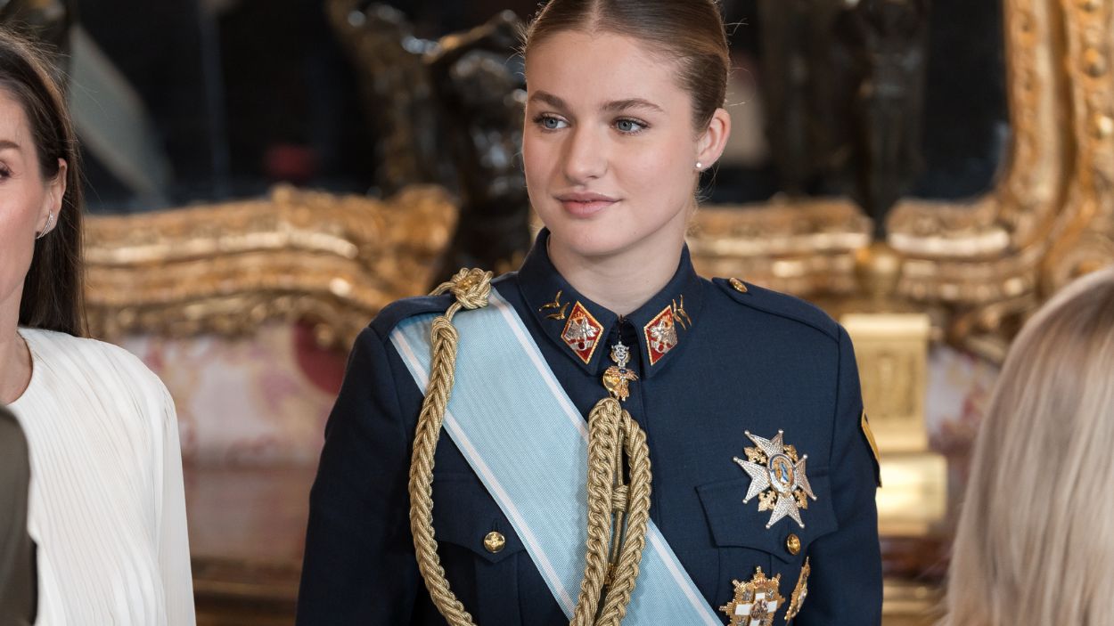 La princesa Leonor, durante la Pascua Militar. EP.