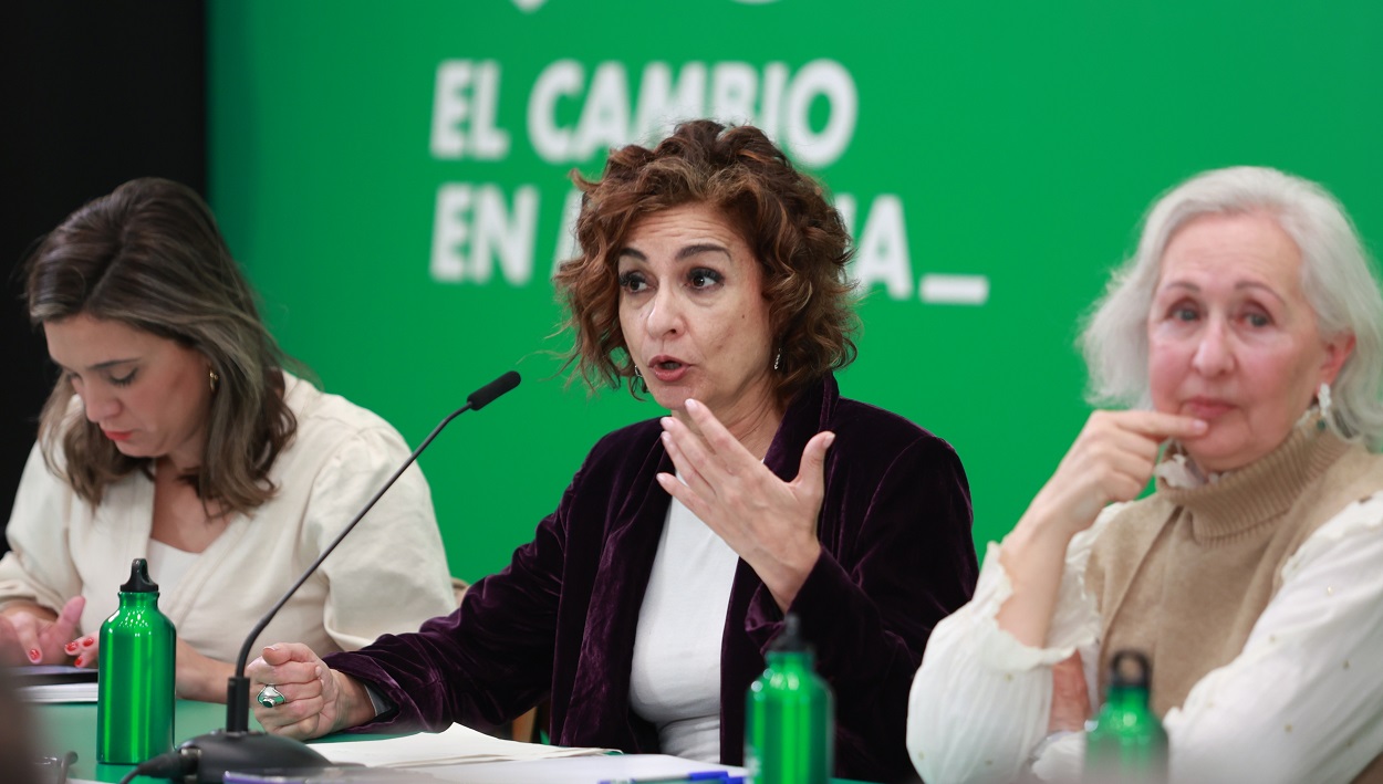 La secretaria general del PSOE andaluz, vicepresidenta primera del Gobierno y ministra de Hacienda, María Jesús Montero. EP