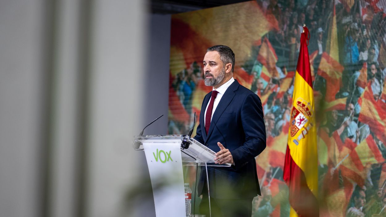 El presidente de VOX, Santiago Abascal. EP.