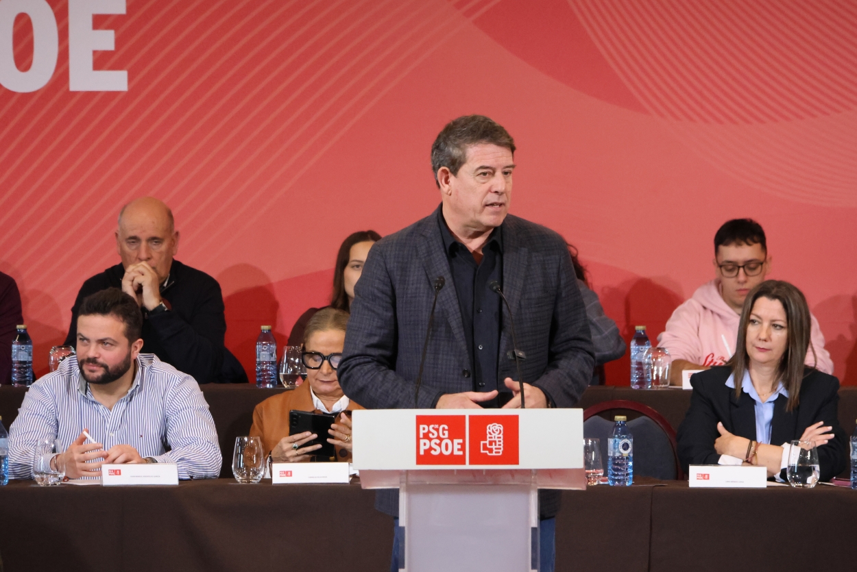 José Ramón Gómez Besteiro durante su intervención en el comité nacional del PSdeG de este fin de semana (Foto: PSdeG).