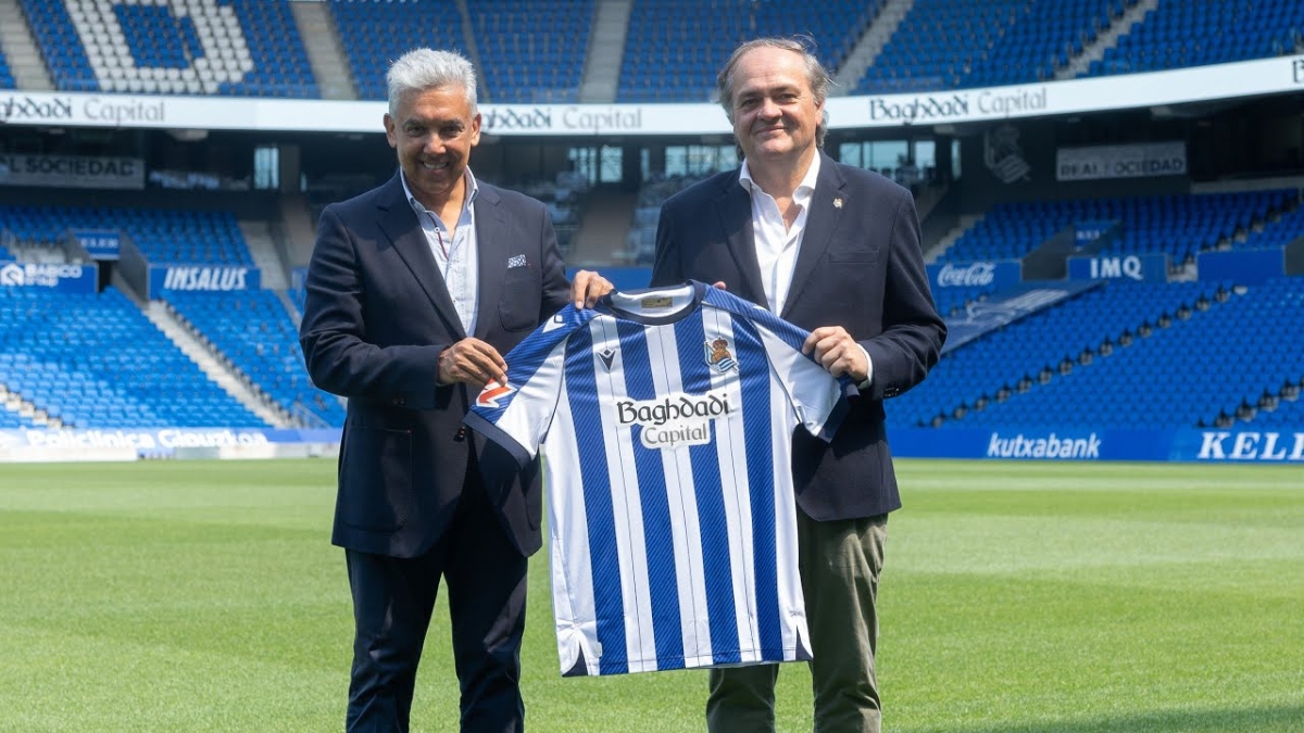 La Real Sociedad presentando su nuevo patrocinador| Real Sociedad