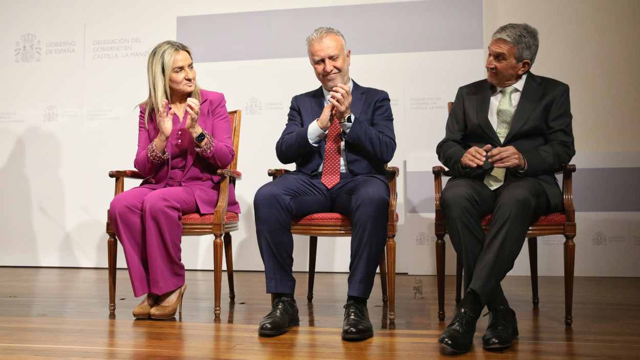 Los ministros de Educación y Política Territorial en la toma de posesión de José Pablo Sabrido como delegado del Gobierno en Castilla-La Mancha. EP.