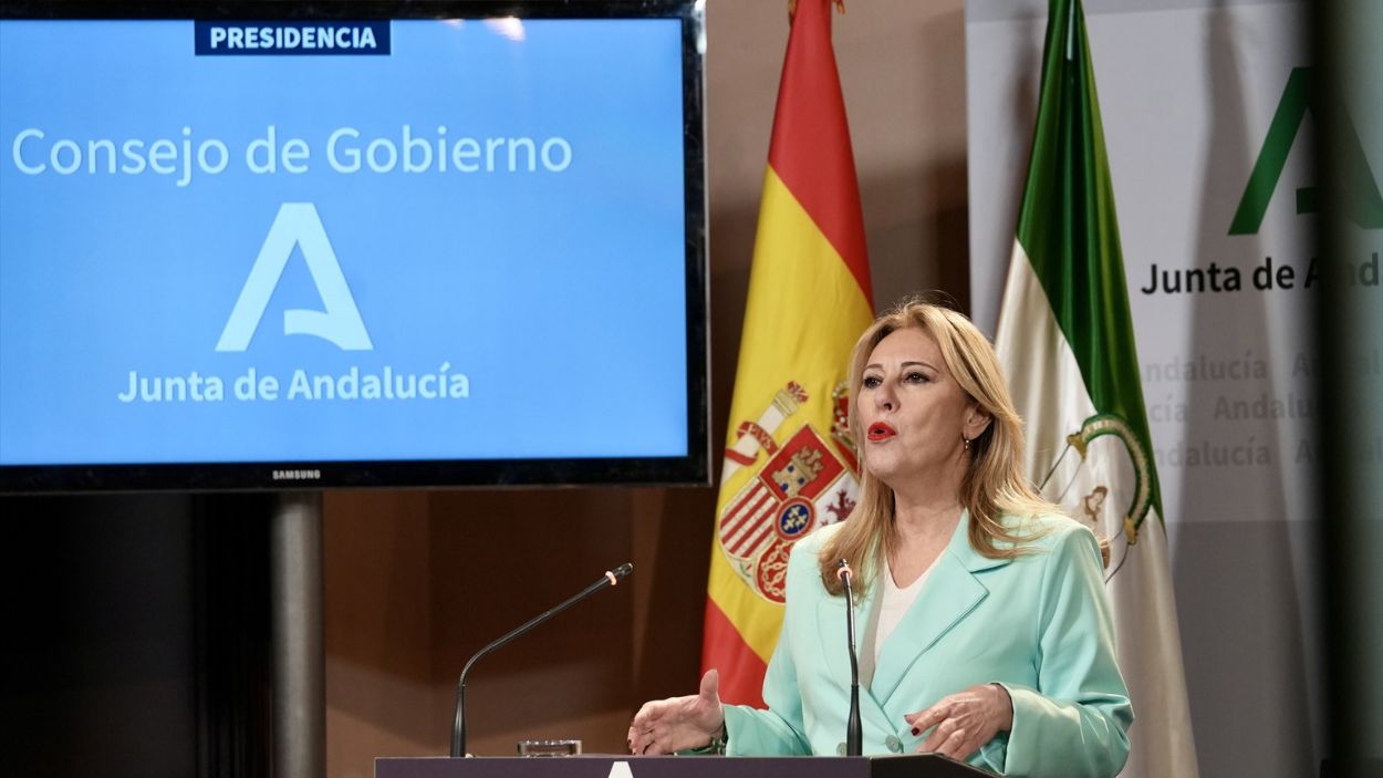 Consejera de Economía, Hacienda, Fondos Europeos y Diálogo Social y portavoz del Gobierno andaluz, Carolina España / EP