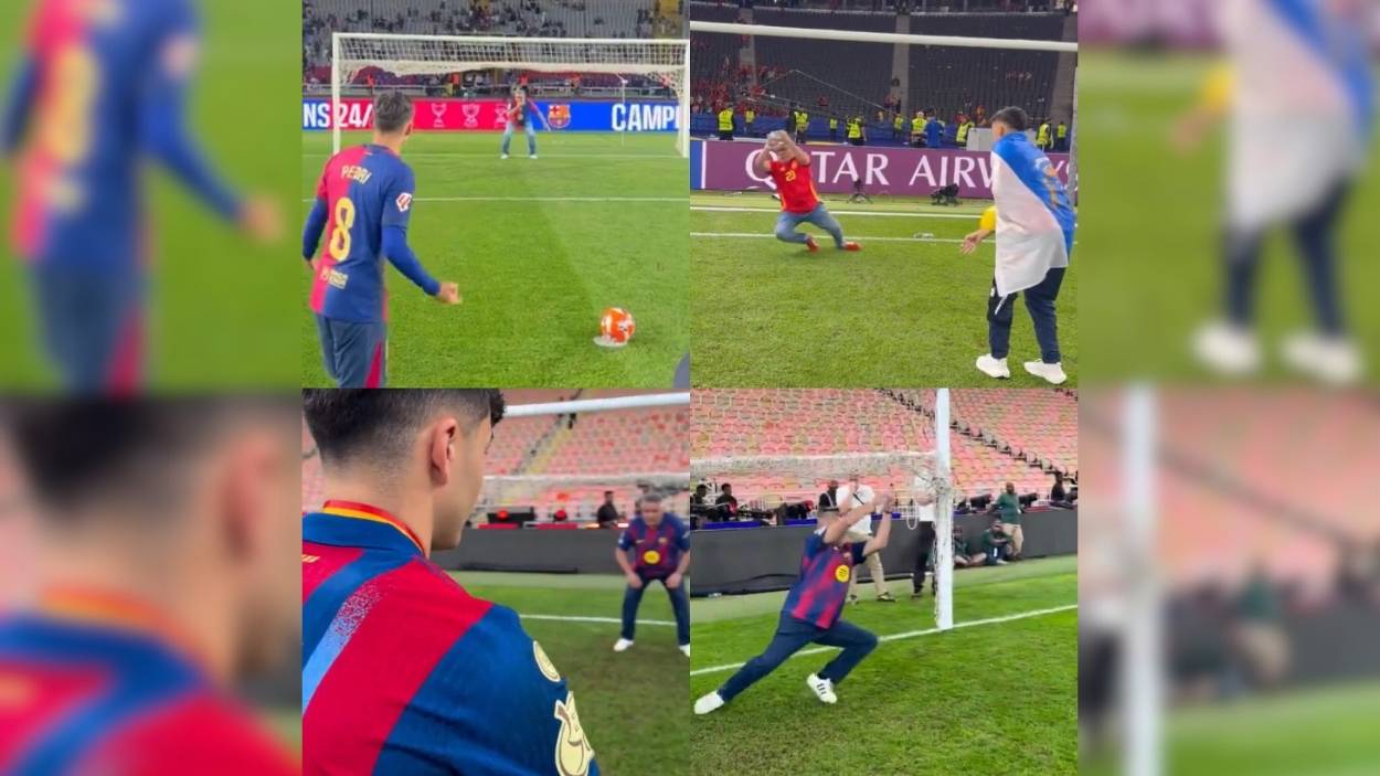 ¿Por qué Pedri le lanza un penalti a su padre cada vez que gana un título? | X
