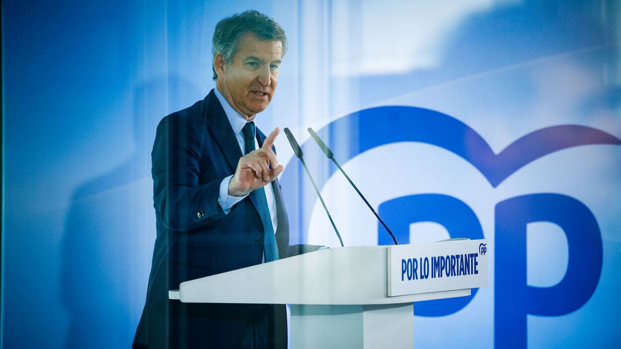 El presidente del Partido Popular, Alberto Núñez Feijóo. EP.