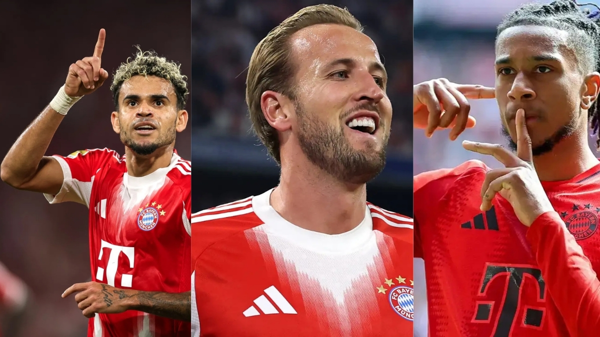 Luis Díaz, Harry Kane y Michael Olise| Montaje propio