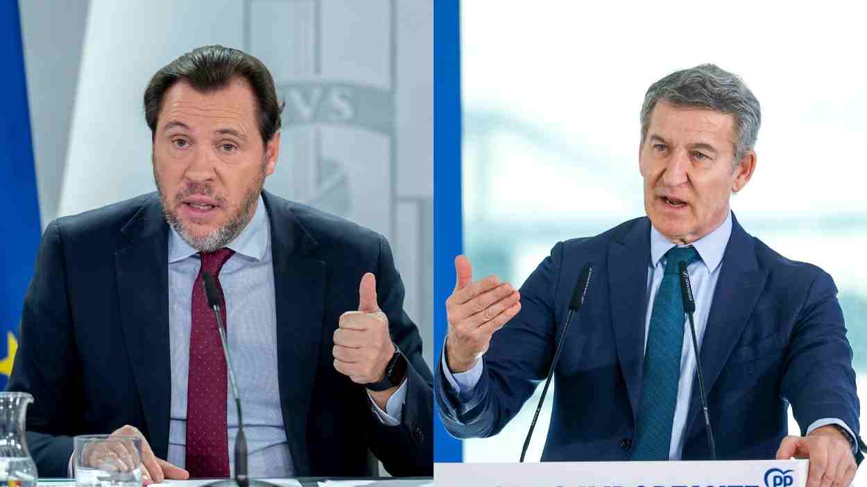 Óscar Puente le pone un mote a Feijóo tras las denuncias a Julio Iglesias