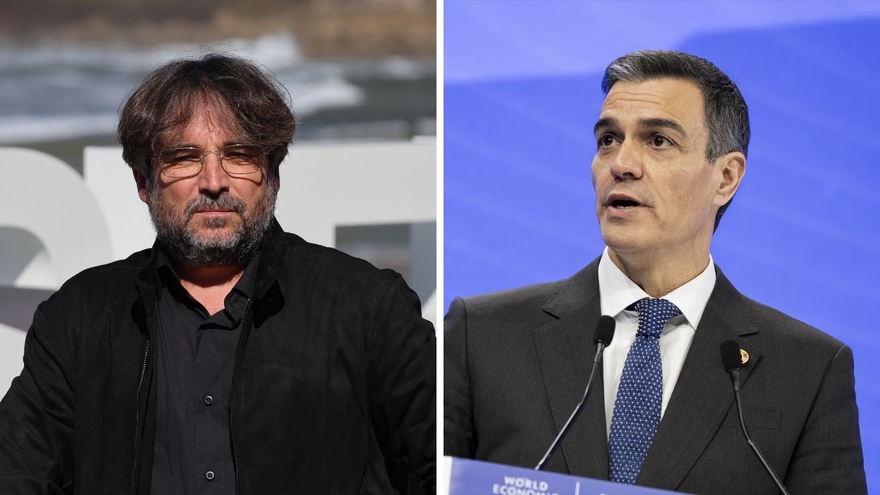 Fotomontaje del periodista Jordi Évole y el presidente del Gobierno, Pedro Sánchez. Elaboración propia.