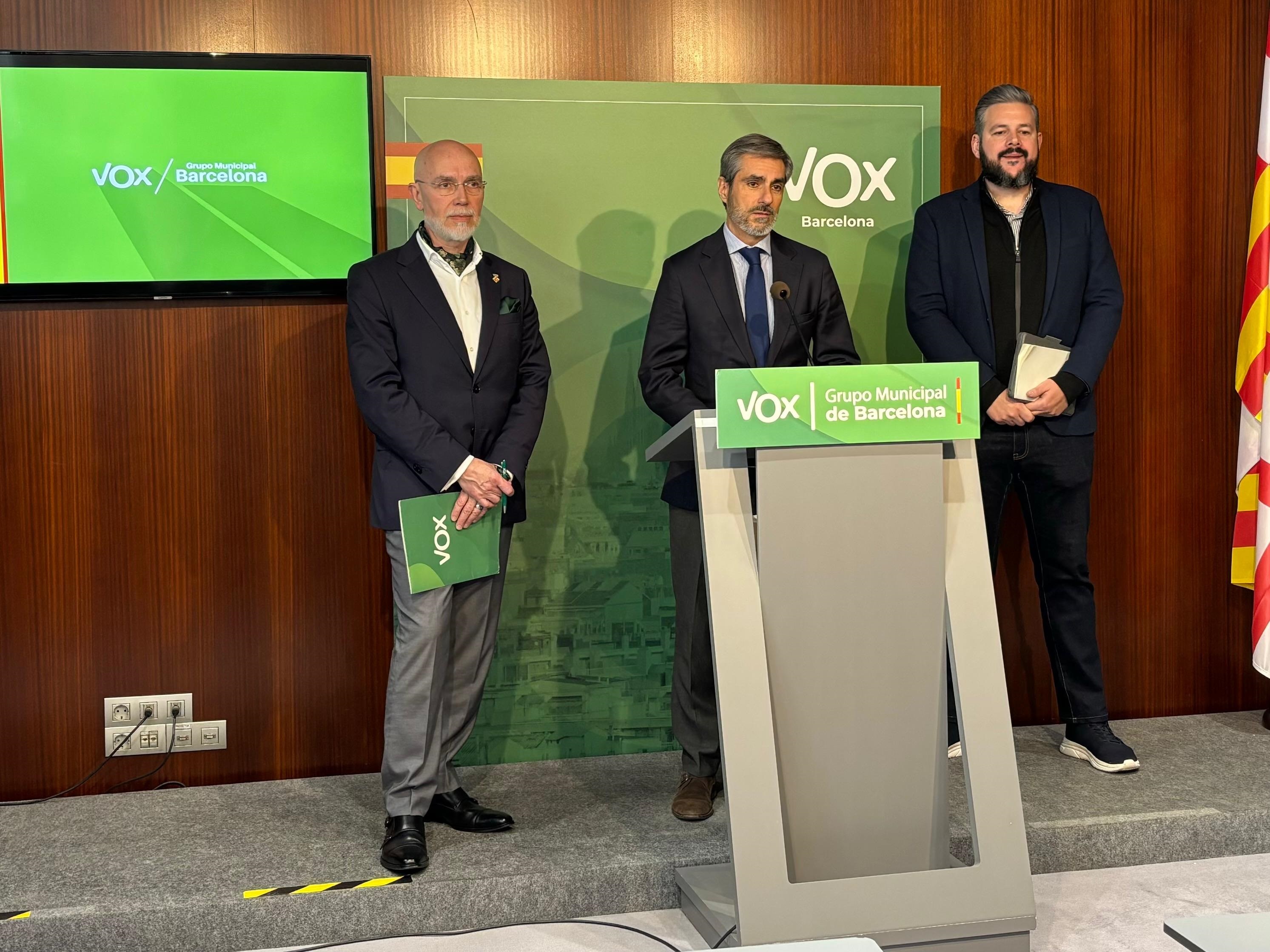 Grupo municipal de Vox en Barcelona. EP
