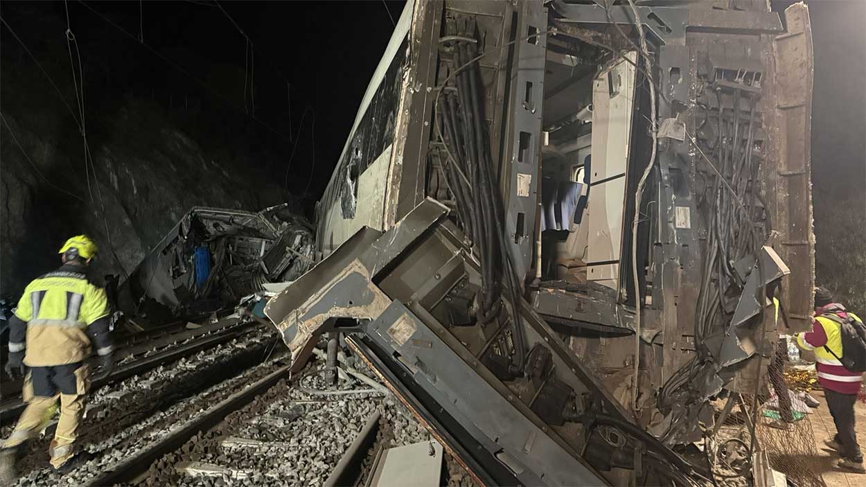 Uno de los trenes accidentados en Adamuz, Córdoba