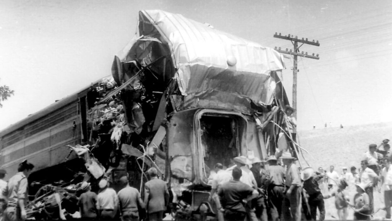 El accidente de tren de El Cuervo de 1972 en una imagen de archivo. EP.
