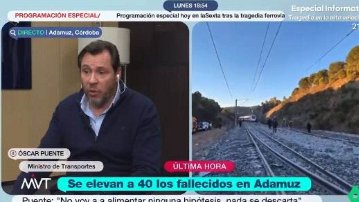 El ministro de Transportes y Movilidad Sostenible, Óscar Puente, en 'Más Vale Tarde'. La Sexta.