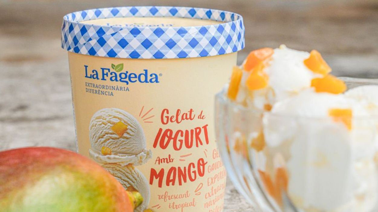 Helado de mango de La Fagueda.