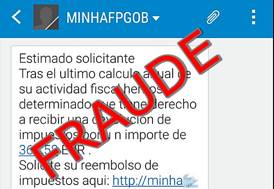 En esta ocasión los delincuentes se sirven de una página web falsa de Hacienda.