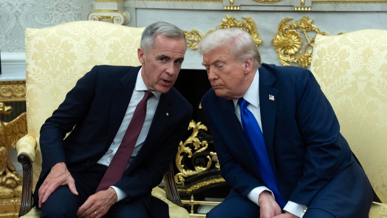 El primer ministro de Canadá, Mark Carney, y el presidente de Estados Unidos, Donald Trump. EP