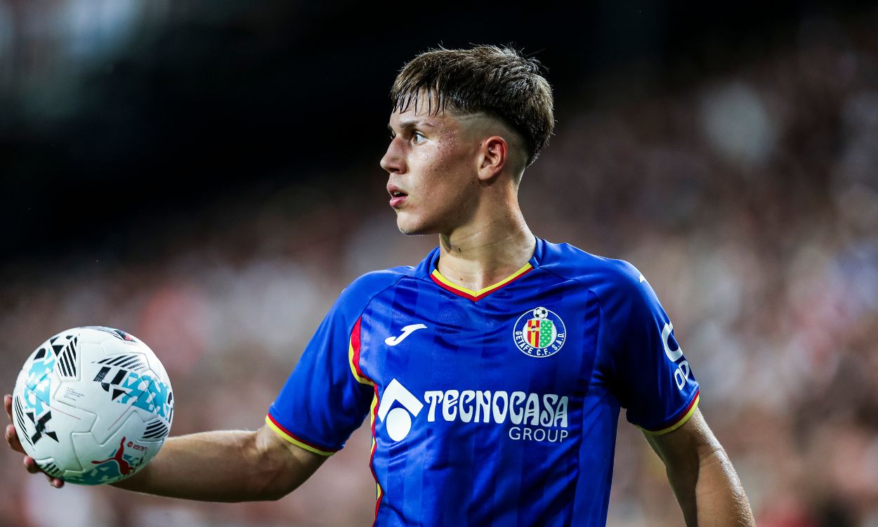 Davinchi en un partido con el Getafe. EP