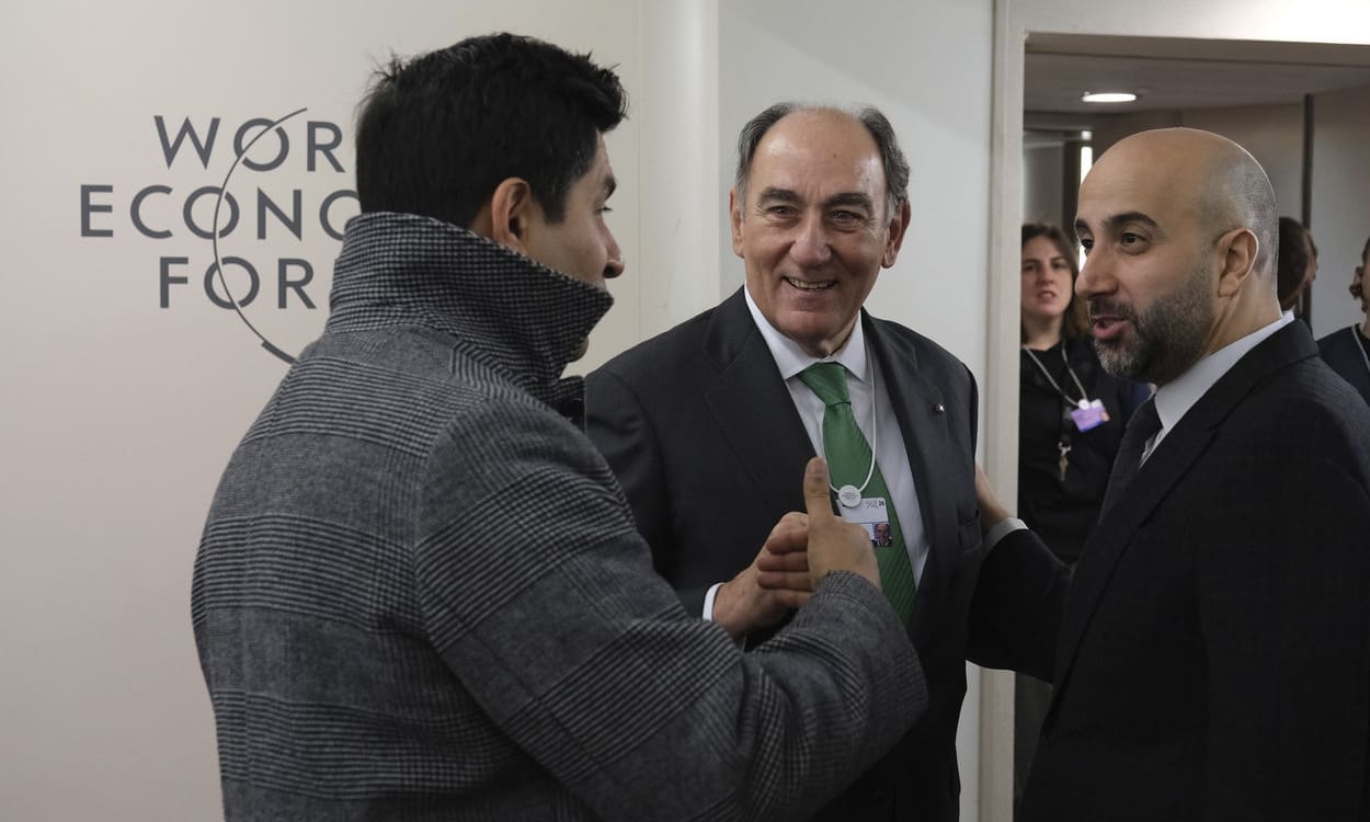 El presidente de Iberdrola, Ignacio Galán, durante su participación en la reunión anual del Foro Económico Mundial. IBERDROLA